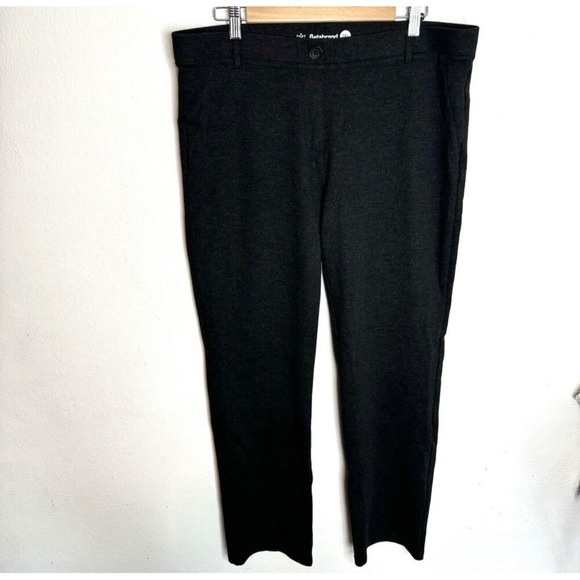 Betabrand Women's 2XL Straight Leg Classic Yoga Dress Pants Charcoal Gray - Picture 1 of 9